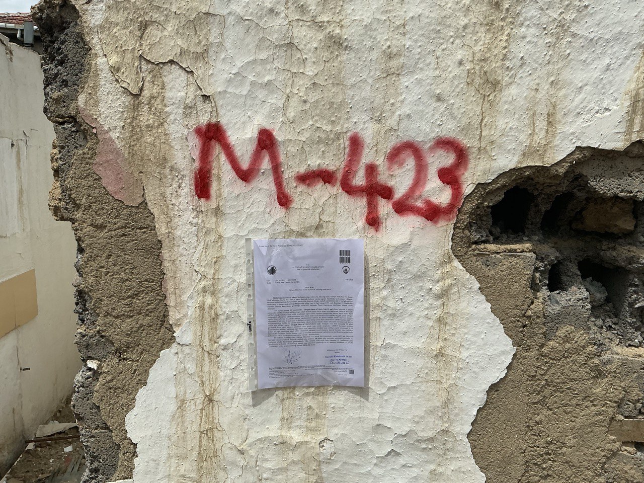 Gültepe Mahallesi 715 Sokak No:6 Yıkım Tebligatı